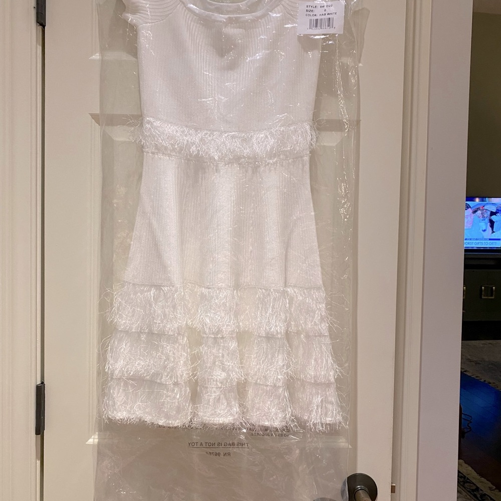 MILLY of New York fringe and silk knit dress.  Shimmer and Movement!